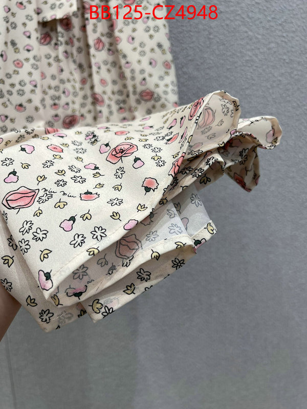 Clothing-MIU MIU quality aaaaa replica ID: CZ4948 $: 125USD
