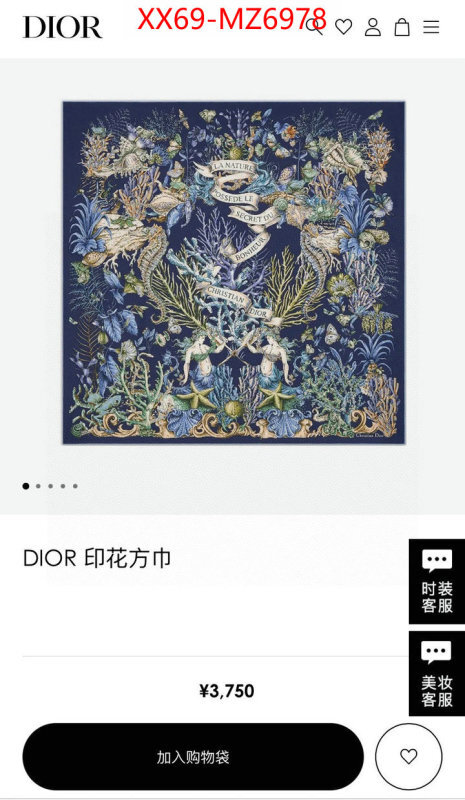 Scarf-Dior where to buy fakes ID: MZ6978 $: 69USD