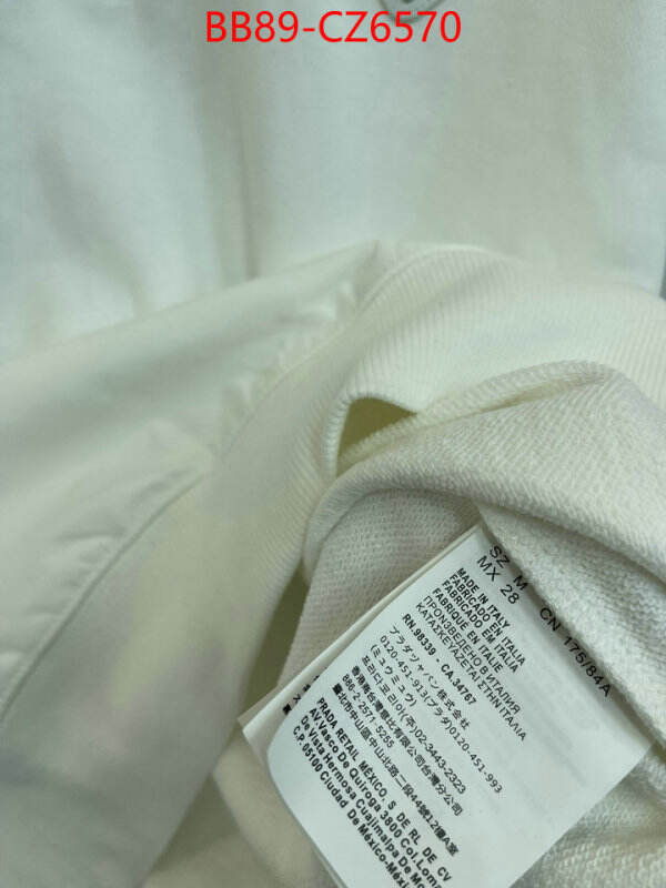 Clothing-Prada top designer replica ID: CZ6570 $: 89USD