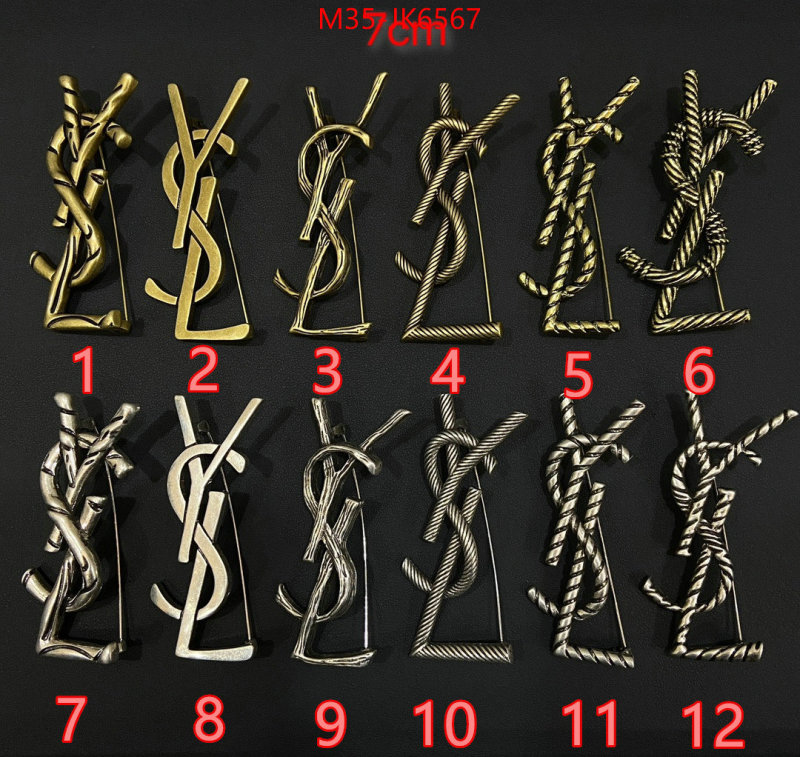Jewelry-YSL top perfect fake ID: JK6567 $: 35USD