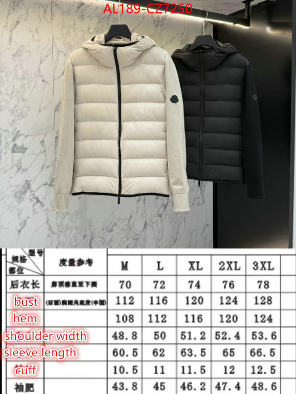 Down jacket Men-Moncler cheap replica ID: CZ7250 $: 189USD