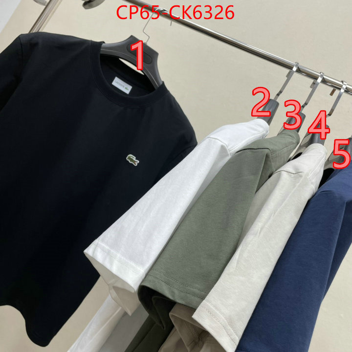 Clothing-Lacoste buy cheap replica ID: CK6326 $: 65USD