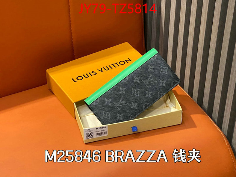 LV Bags(TOP)-Wallet 1:1 replica wholesale ID: TZ5814 $: 79USD,