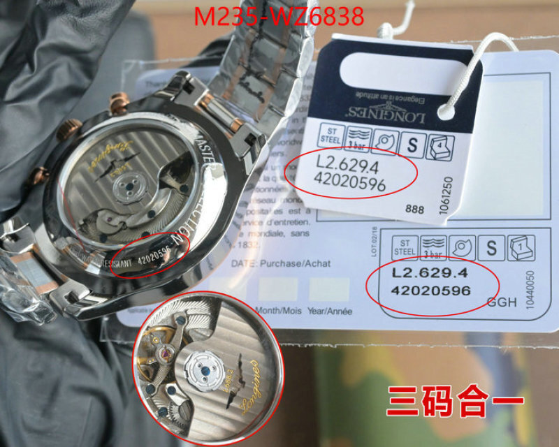 Watch(4A)-Longines luxury fake ID: WZ6838 $: 235USD