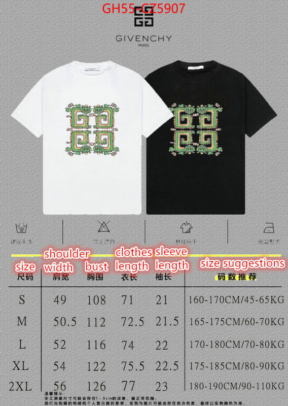 Clothing-Givenchy buy luxury 2024 ID: CZ5907 $: 55USD