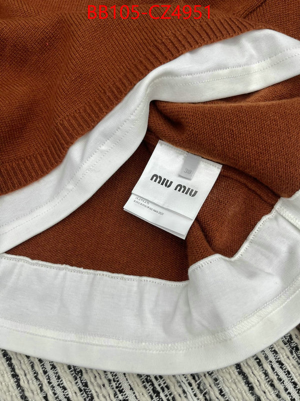 Clothing-MIU MIU most desired ID: CZ4951 $: 105USD