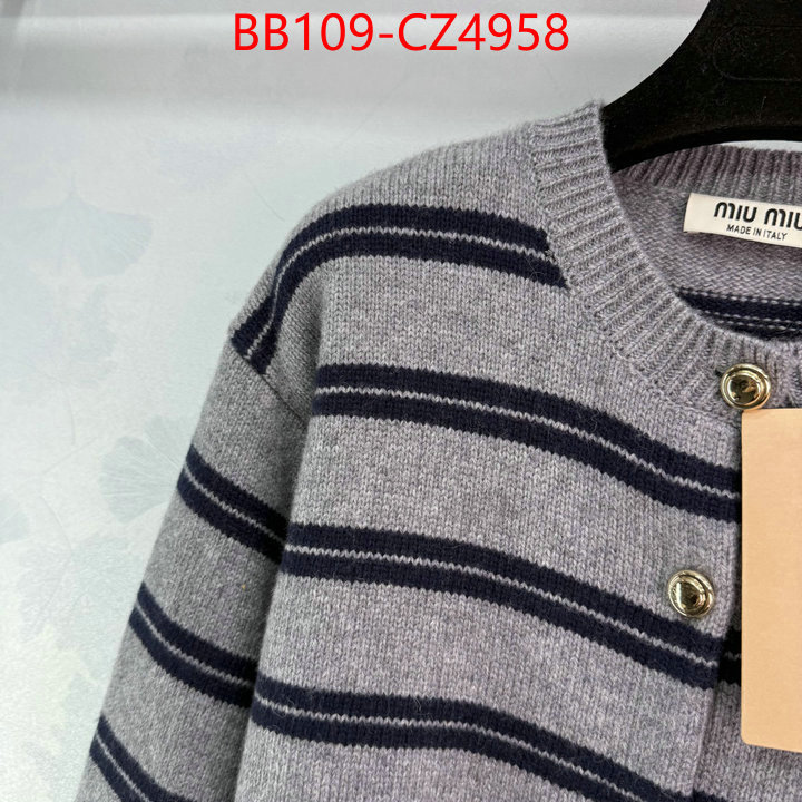 Clothing-MIU MIU how to buy replcia ID: CZ4958 $: 109USD