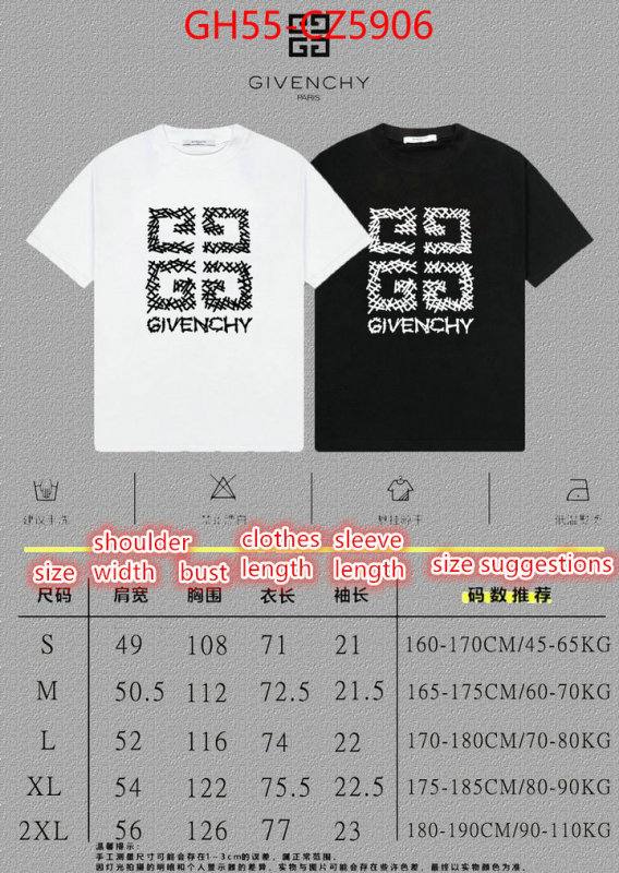 Clothing-Givenchy customize best quality replica ID: CZ5906 $: 55USD
