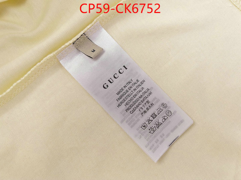 Clothing-Gucci buy best high-quality ID: CK6752 $: 59USD