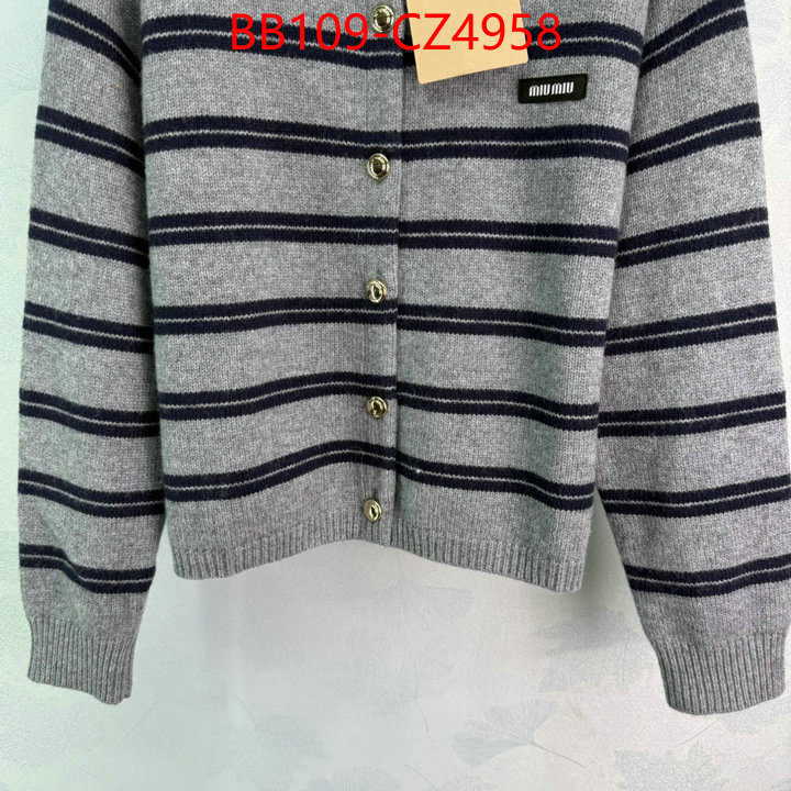 Clothing-MIU MIU how to buy replcia ID: CZ4958 $: 109USD