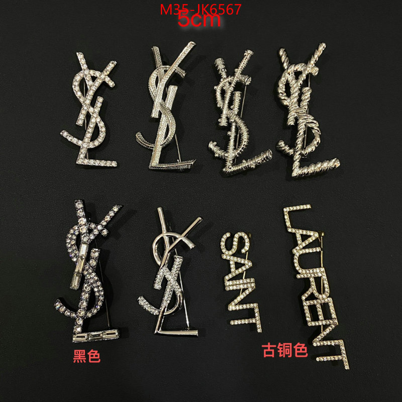 Jewelry-YSL top perfect fake ID: JK6567 $: 35USD