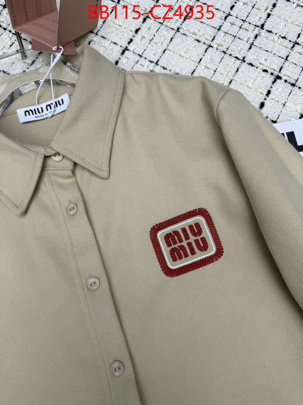 Clothing-MIU MIU luxury 7 star replica ID: CZ4935 $: 115USD