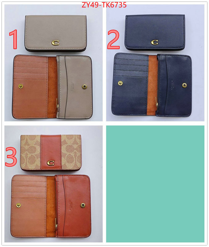 Coach Bags(4A)-Wallet unsurpassed quality ID: TK6735 $: 49USD,
