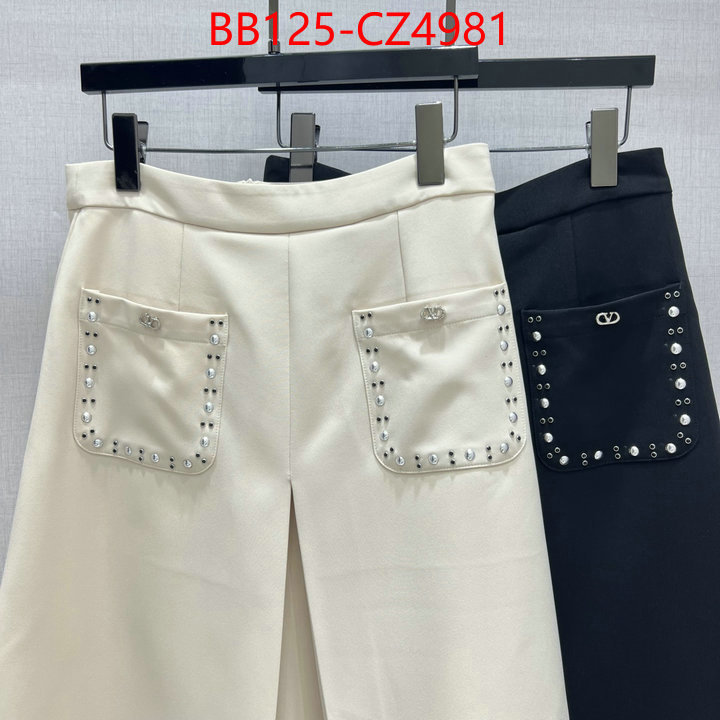 Clothing-Valentino top quality ID: CZ4981 $: 125USD
