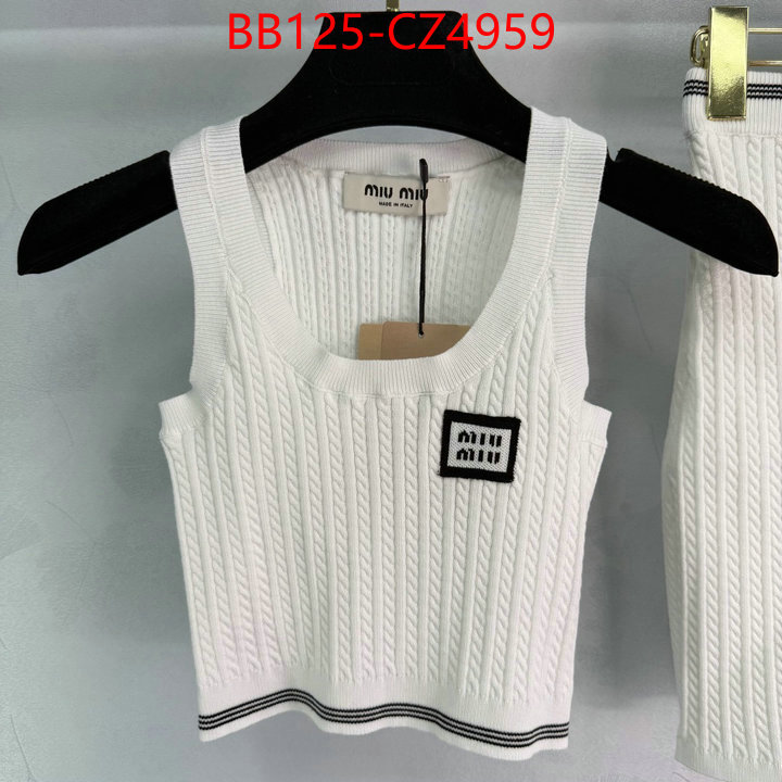 Clothing-MIU MIU 2024 perfect replica designer ID: CZ4959 $: 125USD