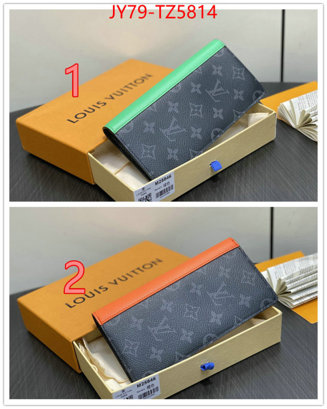 LV Bags(TOP)-Wallet 1:1 replica wholesale ID: TZ5814 $: 79USD,