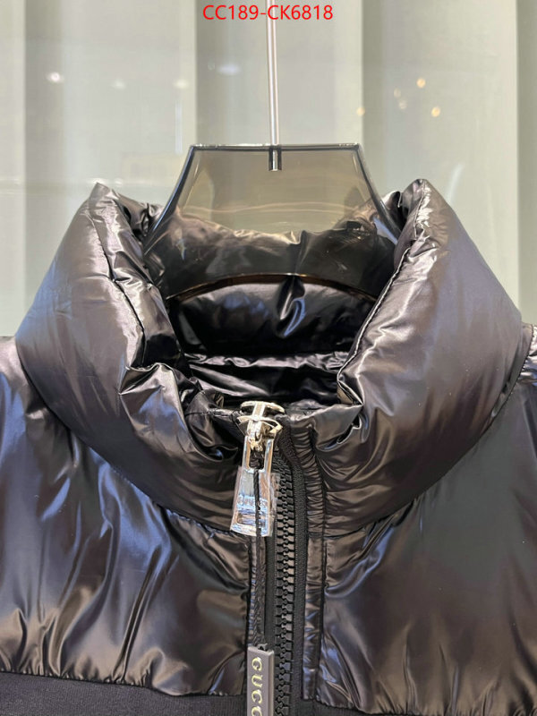 Down jacket Men-Gucci replica 1:1 high quality ID: CK6818 $: 189USD