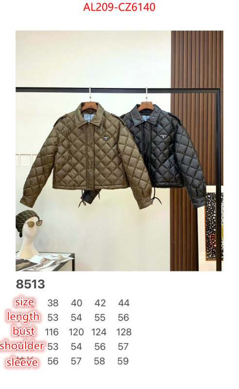 Down jacket Women-Prada best like ID: CZ6140 $: 209USD
