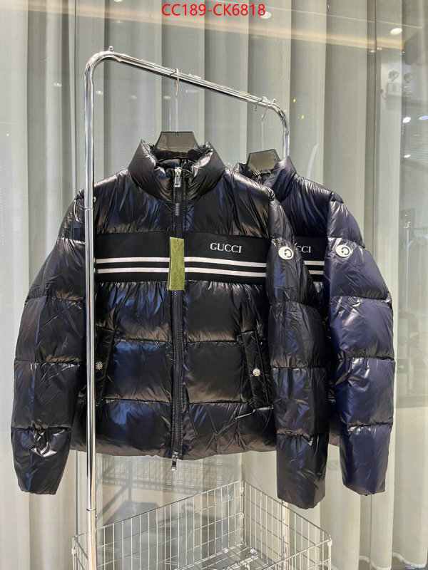 Down jacket Men-Gucci replica 1:1 high quality ID: CK6818 $: 189USD