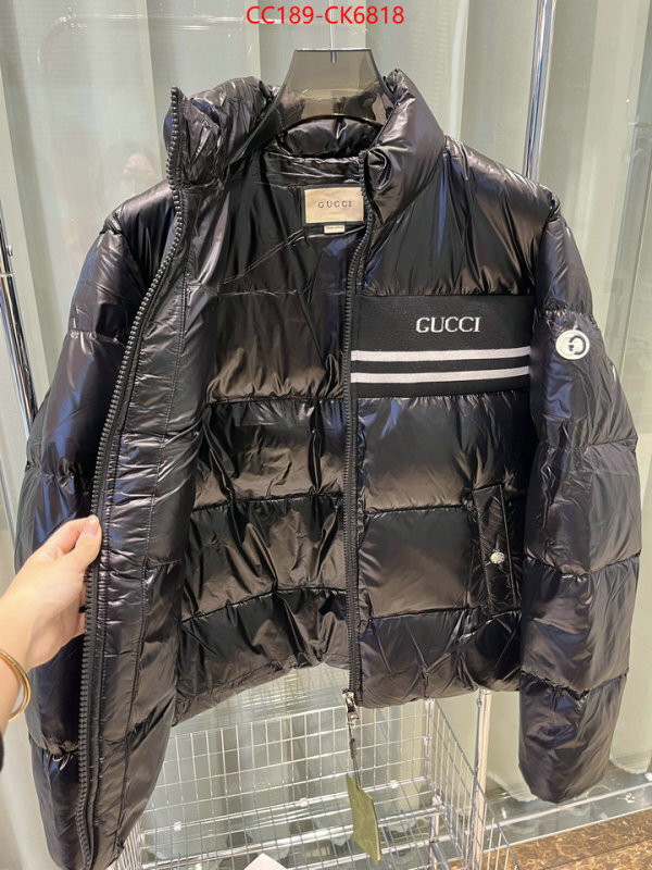 Down jacket Men-Gucci replica 1:1 high quality ID: CK6818 $: 189USD