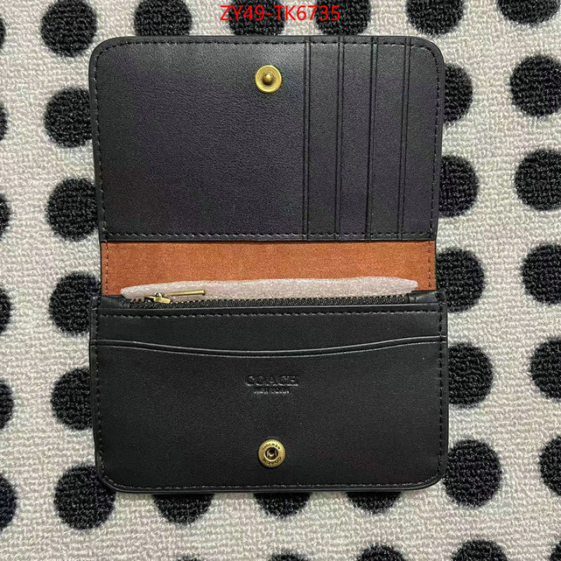 Coach Bags(4A)-Wallet unsurpassed quality ID: TK6735 $: 49USD,