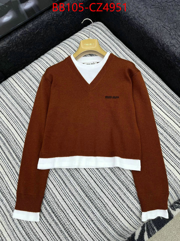Clothing-MIU MIU most desired ID: CZ4951 $: 105USD