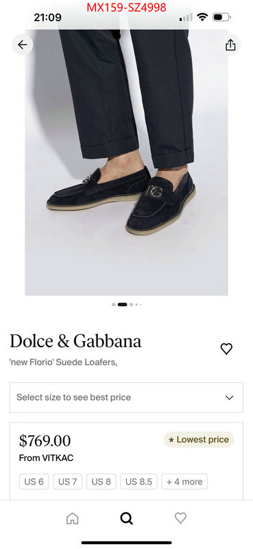 Men Shoes-DG practical and versatile replica designer ID: SZ4998 $: 159USD