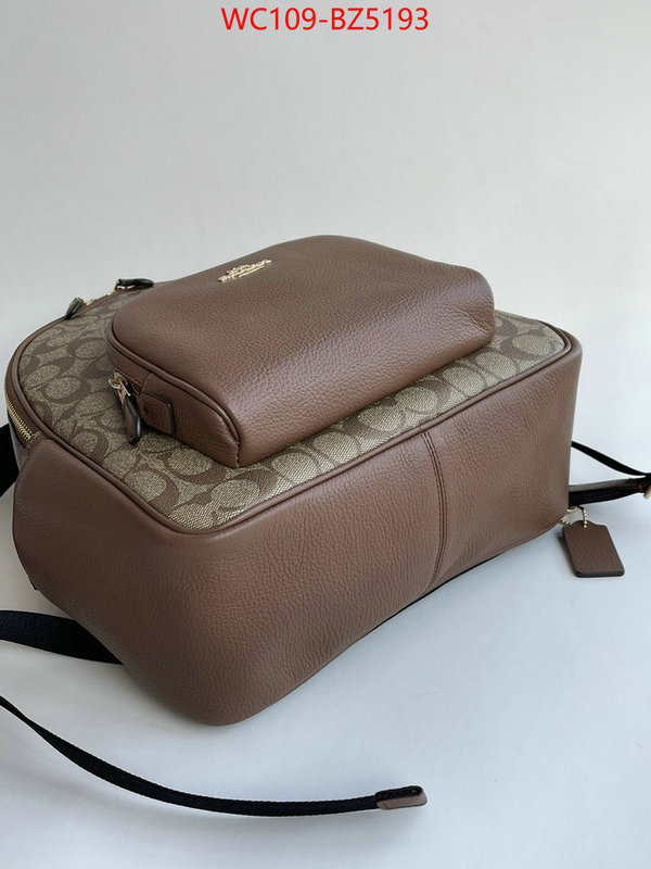 Coach Bags(4A)-Backpack- outlet 1:1 replica ID: BZ5193 $: 109USD,