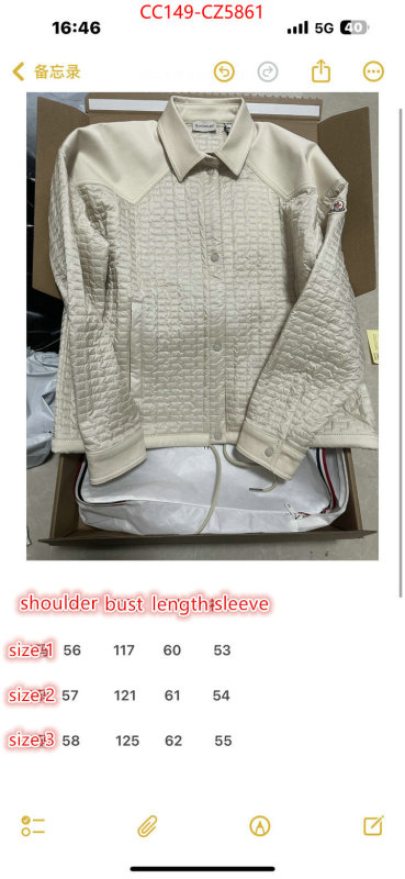 Down jacket Women-Moncler best replica ID: CZ5861 $: 149USD