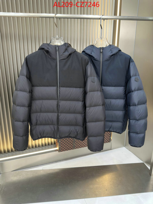 Down jacket Men-Moncler 2024 aaaaa replica customize ID: CZ7246 $: 209USD