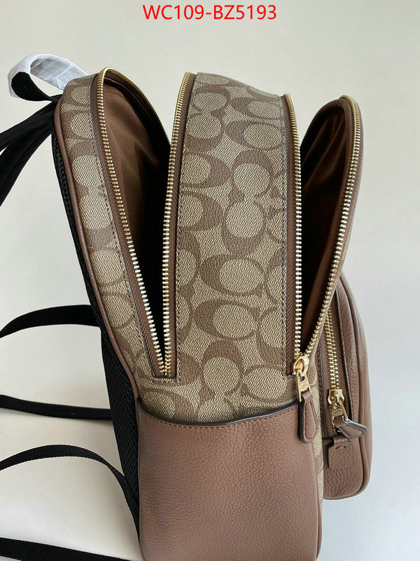 Coach Bags(4A)-Backpack- outlet 1:1 replica ID: BZ5193 $: 109USD,