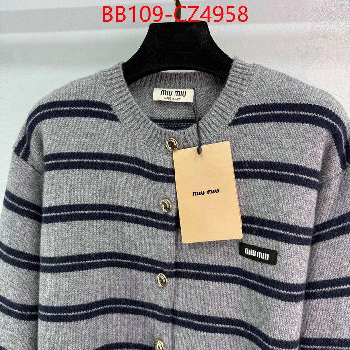 Clothing-MIU MIU how to buy replcia ID: CZ4958 $: 109USD