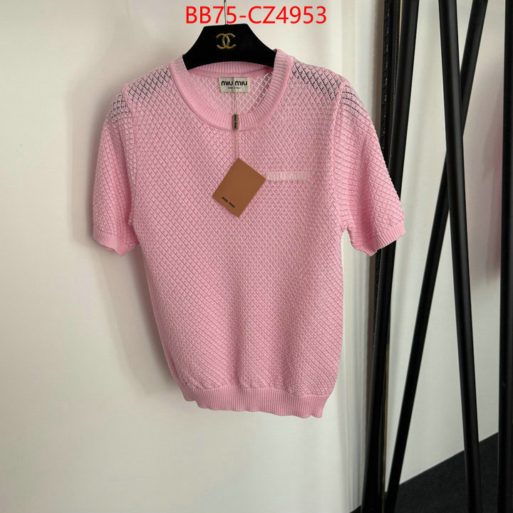 Clothing-MIU MIU cheap wholesale ID: CZ4953 $: 75USD
