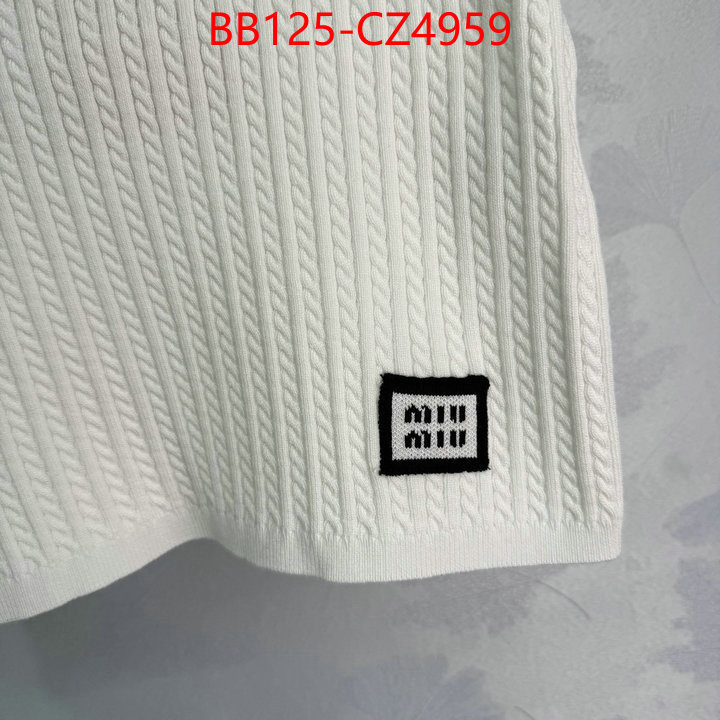 Clothing-MIU MIU 2024 perfect replica designer ID: CZ4959 $: 125USD
