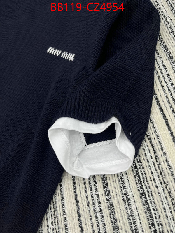 Clothing-MIU MIU buy aaaaa cheap ID: CZ4954 $: 119USD