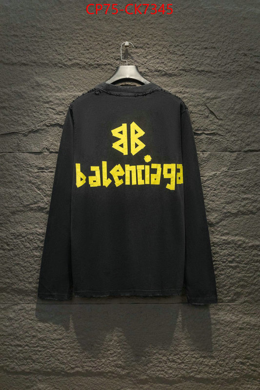 Clothing-Balenciaga designer fashion replica ID: CK7345 $: 75USD