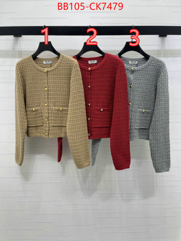 Clothing-MIU MIU same as original ID: CK7479 $: 105USD