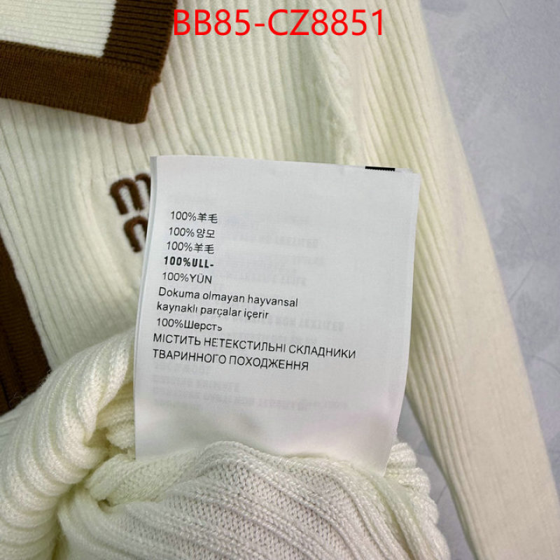 Clothing-MIU MIU wholesale 2024 replica ID: CZ8351 $: 85USD
