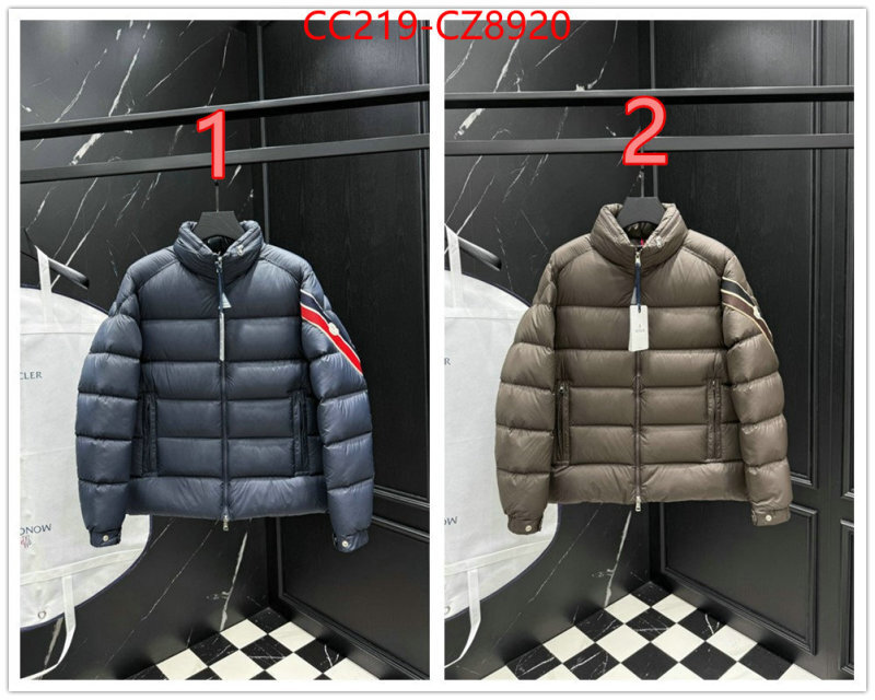 Down jacket Men-Moncler how can i find replica ID: CZ8920 $: 219USD