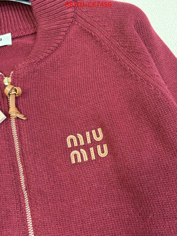 Clothing-MIU MIU 2024 luxury replicas ID: CK7456 $: 109USD