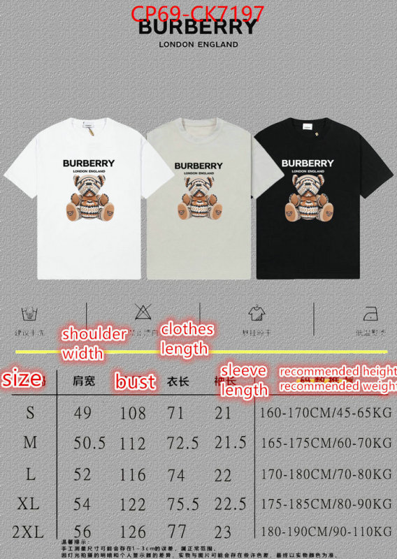 Clothing-Burberry designer high replica ID: CK7197 $: 69USD