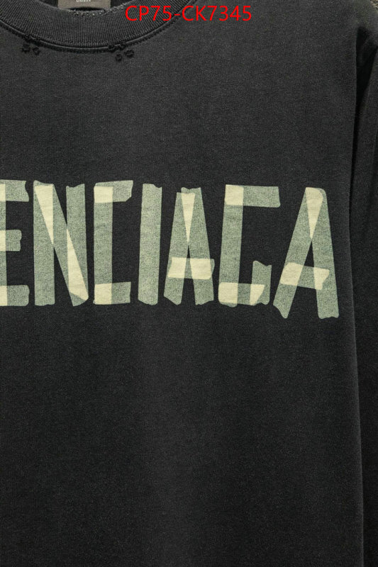 Clothing-Balenciaga designer fashion replica ID: CK7345 $: 75USD