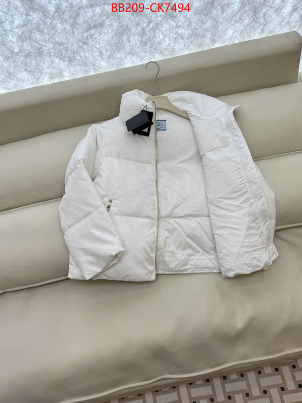 Down jacket Women-Prada what's the best to buy replica ID: CK7494 $: 209USD