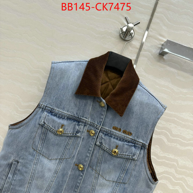 Clothing-MIU MIU buy top high quality replica ID: CK7475 $: 145USD