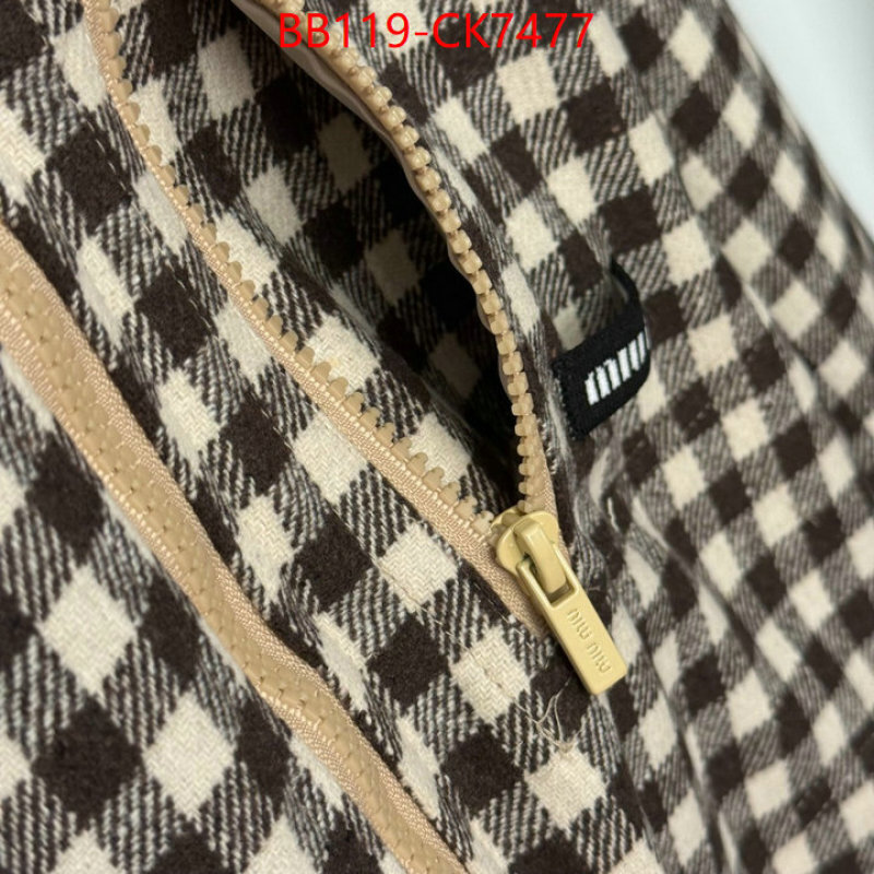 Clothing-MIU MIU replica 1:1 high quality ID: CK7477 $: 119USD