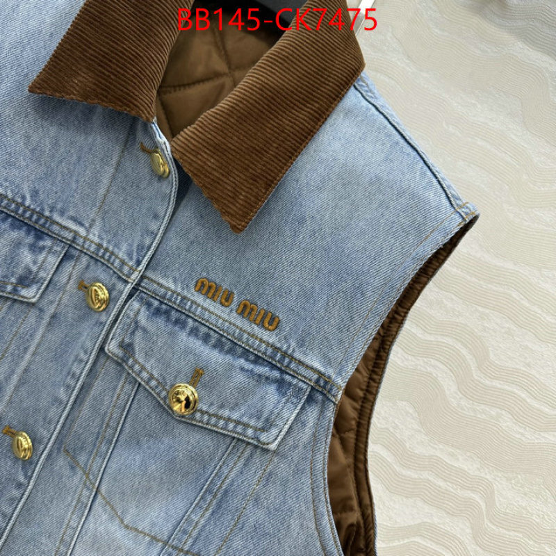 Clothing-MIU MIU buy top high quality replica ID: CK7475 $: 145USD