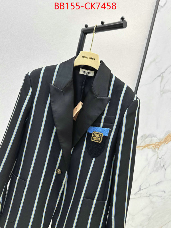 Clothing-MIU MIU how quality ID: CK7458 $: 155USD