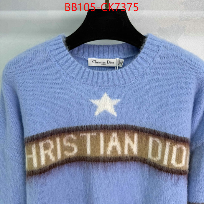 Clothing-Dior high quality ID: CK7375 $: 105USD