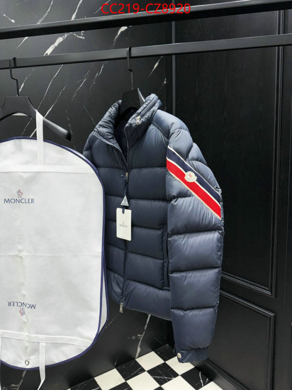Down jacket Men-Moncler how can i find replica ID: CZ8920 $: 219USD