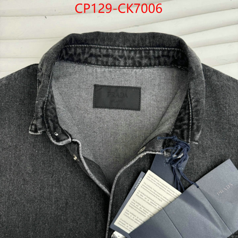 Clothing-Prada high quality designer replica ID: CK7006 $: 129USD